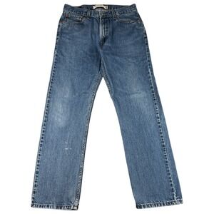 Levi's 505 Regular Fit Jeans Men's W33 L32 Straight Leg Medium Blue Wash